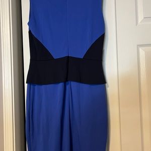 Blue sheath work dress